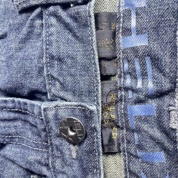 Helix Men’s Relaxed Bootcut Jeans 36x34 Blue Western Rodeo Denim Embroidered - Picture 9 of 13